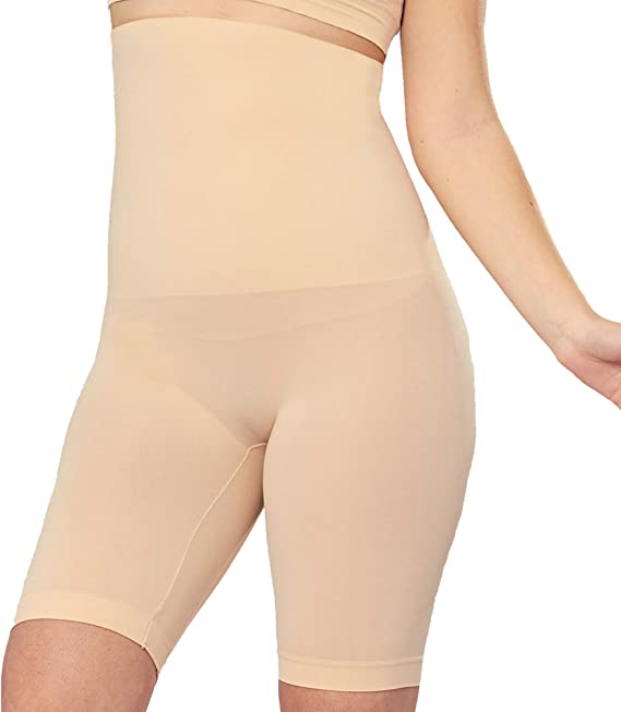 High Waisted Body Shaper Shorts Shapewear for Women Tummy Control Thigh Slimming Technology